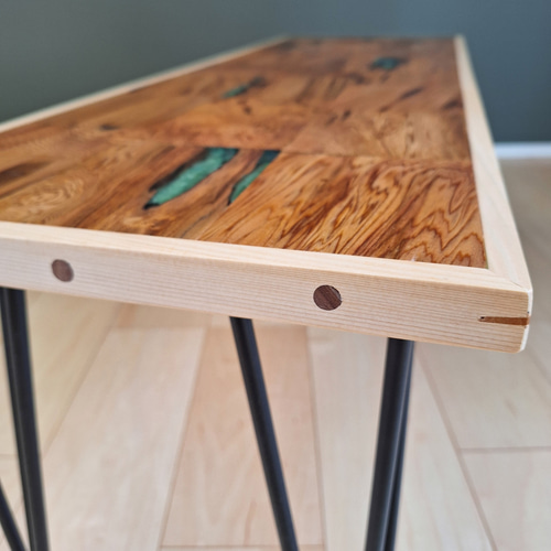 ローテーブル パッチワーク モザイク 屋久杉 パイン レジン 【公式通販】