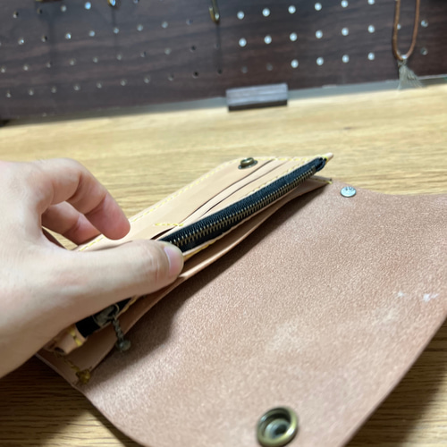 25ssCOOTIE PRODUCTIONS レザートラッカーウォレット　財布 COOTIE PRODUCTIONS/Leather Trucker Wallet（Black）［レザー
