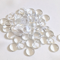 ガラス カボション ラウンド 30個 クリア 硝子 透明 カラーチャート パーツ 3枚目の画像