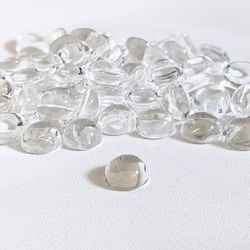 ガラス カボション ラウンド 30個 クリア 硝子 透明 カラーチャート パーツ 2枚目の画像