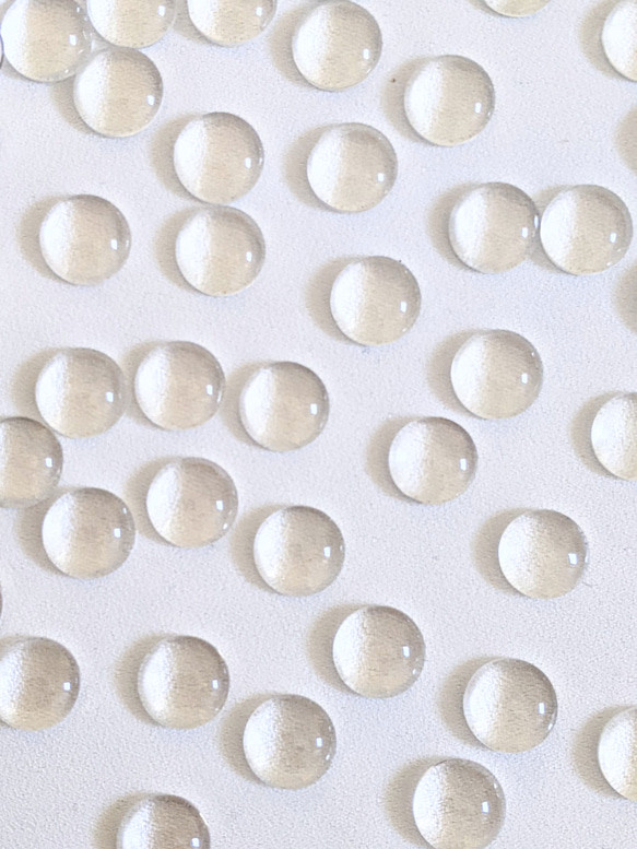 ガラス カボション ラウンド 30個 クリア 硝子 透明 カラーチャート パーツ 4枚目の画像