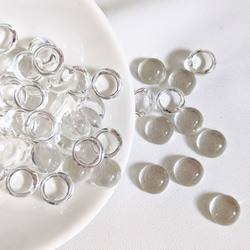 ガラス カボション ラウンド 30個 クリア 硝子 透明 カラーチャート パーツ 1枚目の画像