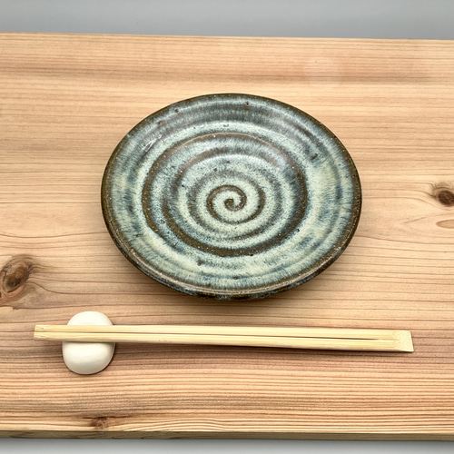 028.乳濁釉_五寸皿【一点物】取皿、約15センチ 中皿 横山たくみ