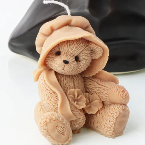 Leon　ハンドメイド クマさんキャンドル お座りくまさんキャンドル(ホワイト) | NRSK(のらんせく/너란색)
