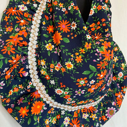 flower frill shoulder bag  (navy) 10枚目の画像