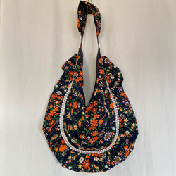 flower frill shoulder bag  (navy) 7枚目の画像