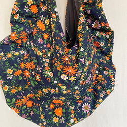 flower frill shoulder bag  (navy) 11枚目の画像