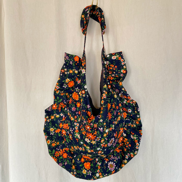 flower frill shoulder bag  (navy) 8枚目の画像