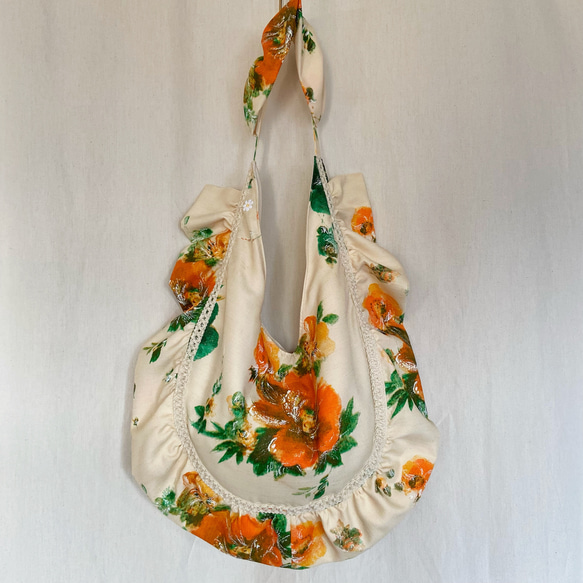 flower frill shoulder bag (ecru) 10枚目の画像