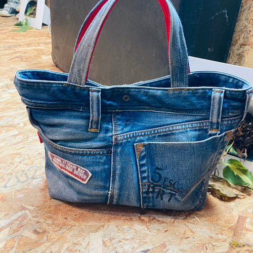 デニムリメイクトートバッグ ハンドメイド トートバッグ M.MARI 通販