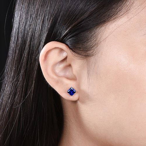 9 月の誕生石 ブルー サファイア ピアス ブルー ジェムストーン