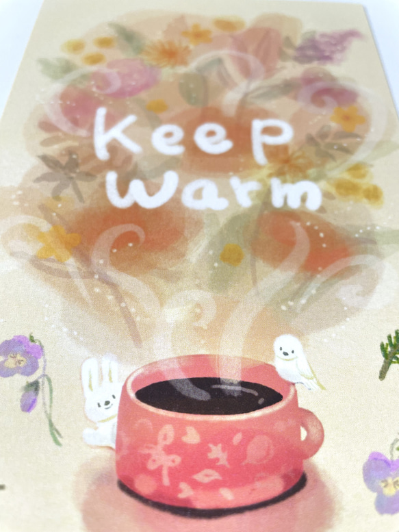 冬のごあいさつ３枚Keep warmポストカード 7枚目の画像