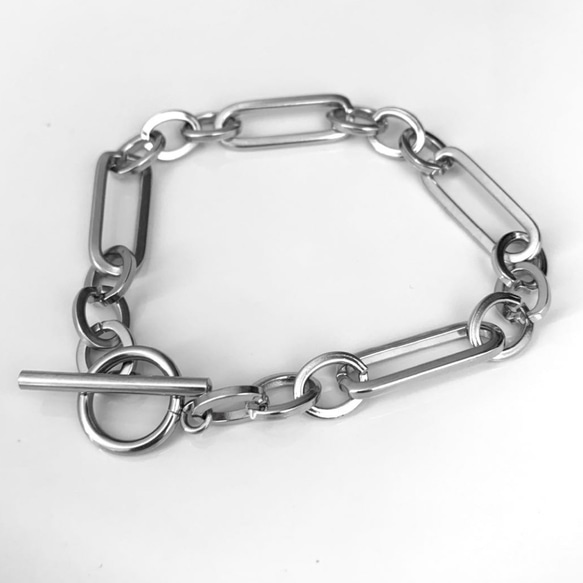 eve】chain bracelet マンテルブレスレット スクエア×丸型 チェーン