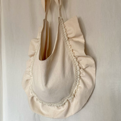 frill shoulder bag  （ecru) 11枚目の画像