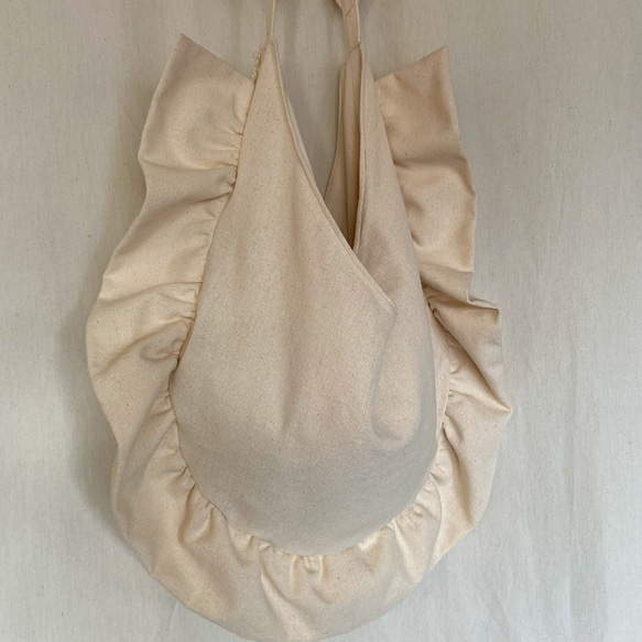 frill shoulder bag  （ecru) 10枚目の画像