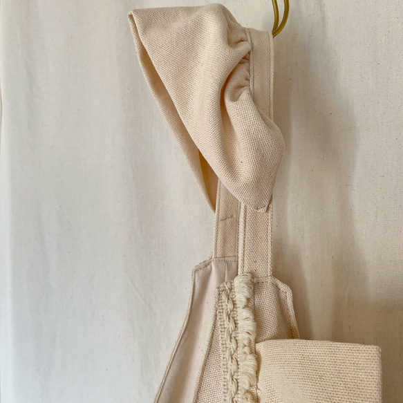 frill shoulder bag  （ecru) 14枚目の画像