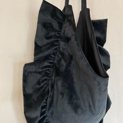 frill shoulder bag  （black velor) 13枚目の画像