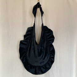frill shoulder bag  （black velor) 11枚目の画像