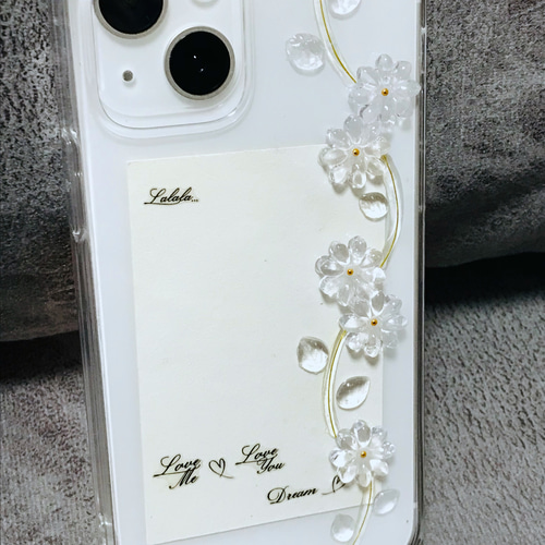 お花のiPhoneケース クリアフラワースマホケース iPhoneケース