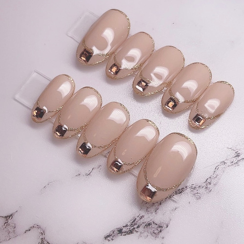 囲みフレンチ ジェルネイルチップ ネイルチップ（つけ爪） r nail 通販  