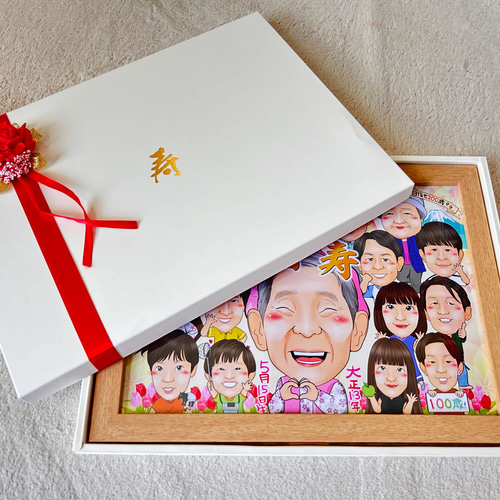似顔絵 退職祝い・ナース／看護師として働いてきた同僚、先輩