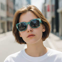 ターコイズボタニカルのサングラス 4枚目の画像