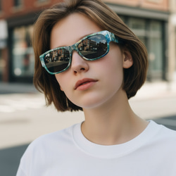 ターコイズボタニカルのサングラス 3枚目の画像