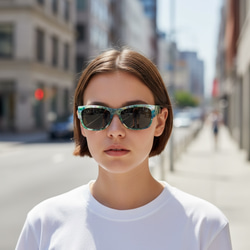 ターコイズボタニカルのサングラス 5枚目の画像