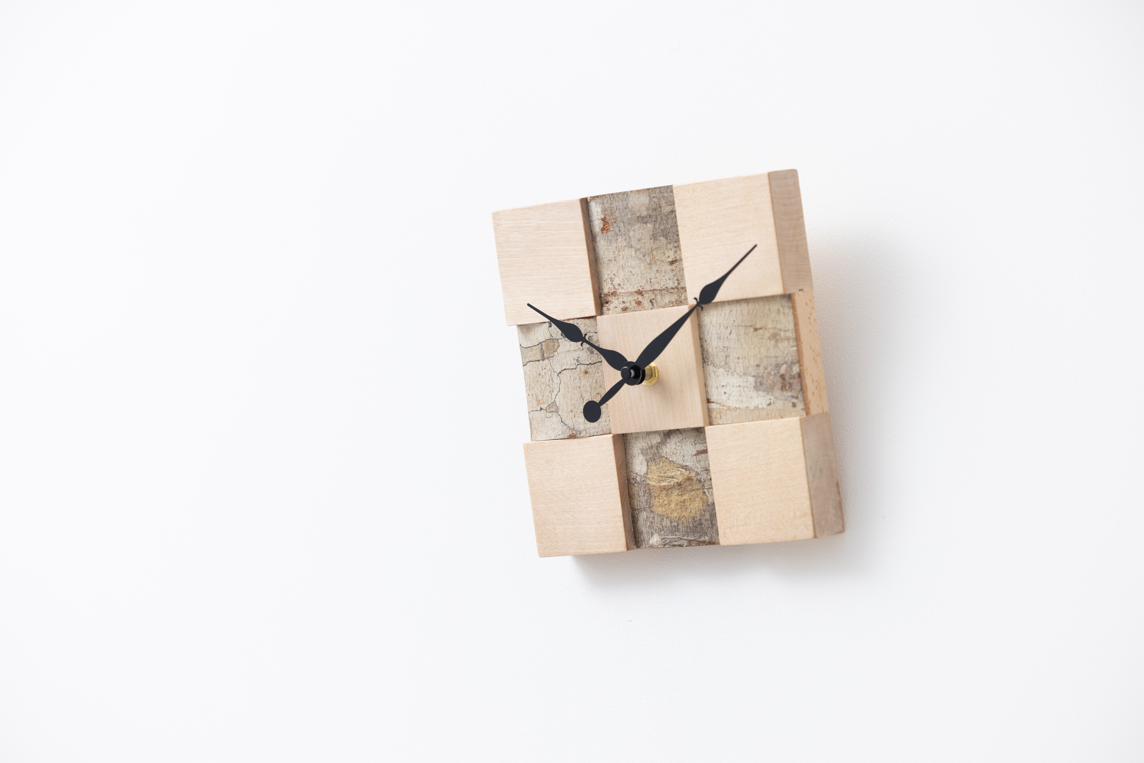 自然素材　ブナ・アート・クロック