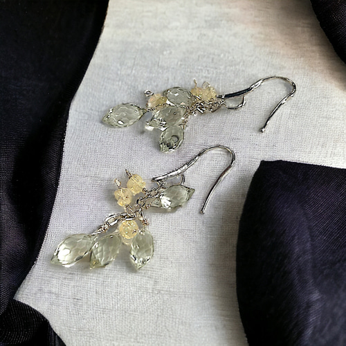 グリーンアメジスト エチオピアンオパール シルバー925ピアス ピアス