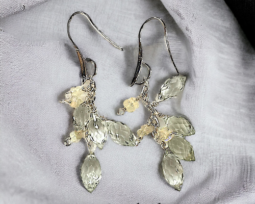 グリーンアメジスト エチオピアンオパール シルバー925ピアス ピアス