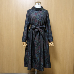 SOLD 着物リメイク ワンピース 大島紬 L〜LL ワンピース さら