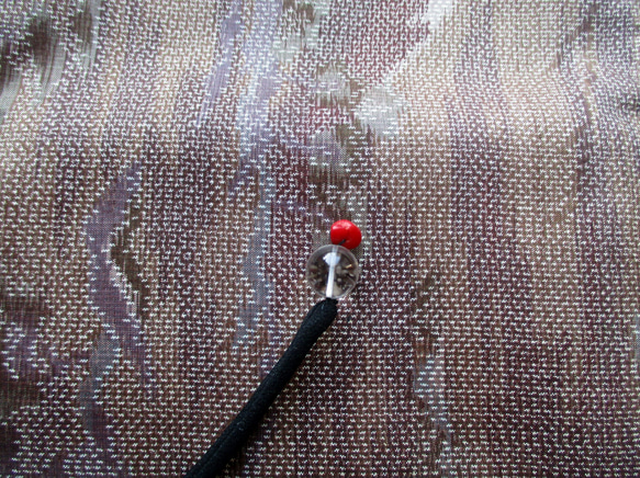 ７５４４　色大島紬の着物で作った和風財布・ポーチ＃送料無料 10枚目の画像
