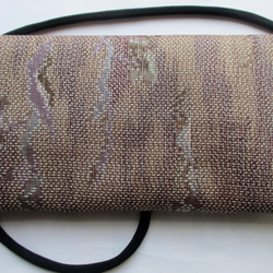 ７５４４　色大島紬の着物で作った和風財布・ポーチ＃送料無料 4枚目の画像