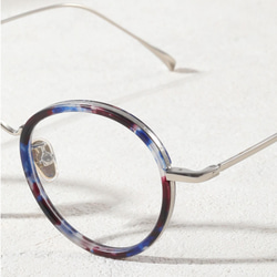 ラウンド型フレーム｜マルチカラーBU｜老眼鏡、だてメガネ、近視用・乱視用・サングラスとして作成OK 5枚目の画像