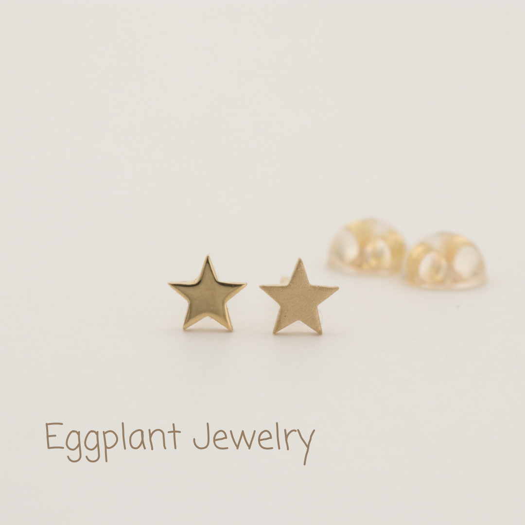 受注生産【K18/片耳】星ピアス ピアス（スタッド・一粒