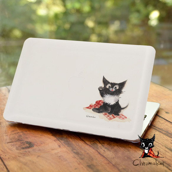 Macbook ケース カバー macbook Air Pro 16/15/14/13/11ケース 黒猫 かわいい 2枚目の画像