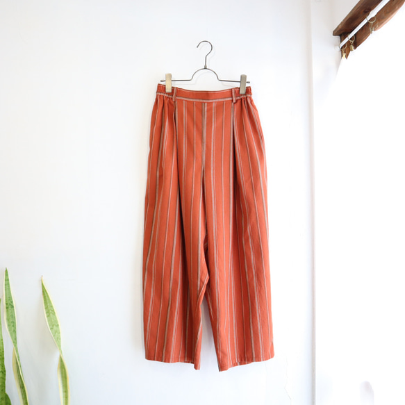 organic cotton wide tuck pants (2colors) 1枚目の画像