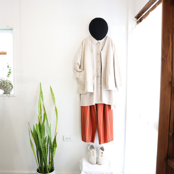 organic cotton wide tuck pants (2colors) 6枚目の画像