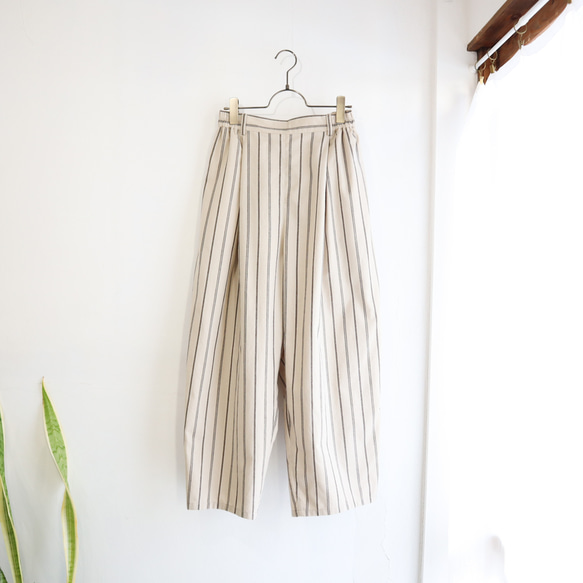 organic cotton wide tuck pants (2colors) 7枚目の画像