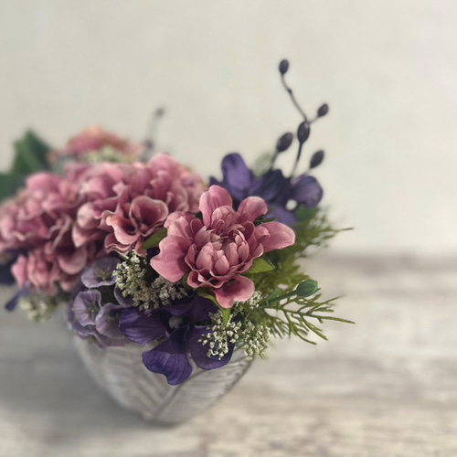 オーキッドとダリアのアートフラワーアレンジメント オーキッドとダリアのアートフラワーアレンジメント