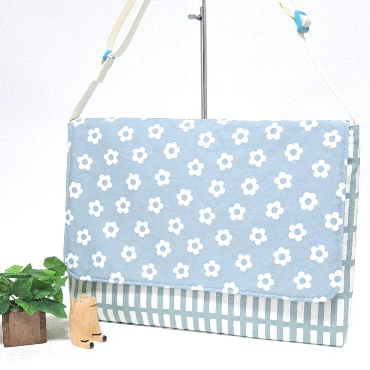 リクエスト品　ハンドメイド　入園入学準備　図書袋　ショルダー　花柄　ポップ　7点