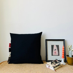 クッションカバー ふせんJ /付箋/タグ/ブラック/ クッション