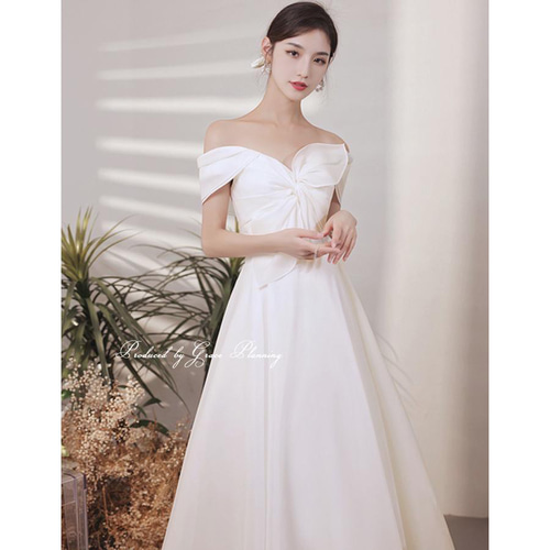 ウェディングドレス ウエディングオフショルダー Aライン 結婚式 ウェディングドレス ウエディングオフショルダー Aライン 結婚式