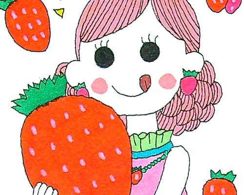 創作【いちごちゃん】手描きイラスト 下絵付き いちごChanズ🎶🍓 #イラスト #創作 #illustration #art