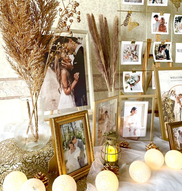 アンティーク風 ゴールド ウェルカムスペースセット 結婚式 IKEAミールヘーデン 豪華 ゴールド 2枚目の画像