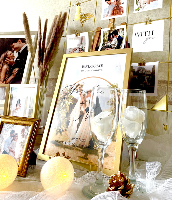 アンティーク風 ゴールド ウェルカムスペースセット 結婚式 IKEAミールヘーデン 豪華 ゴールド 3枚目の画像