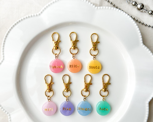 再販】お揃いが可愛い♡レジンのお名前チャーム 全7色 その他雑貨 sno