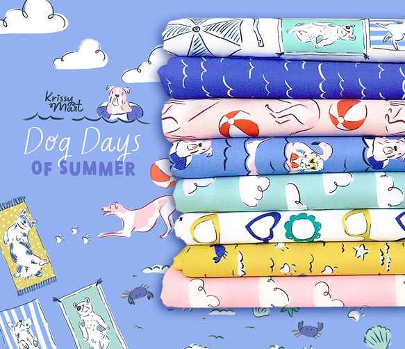 カットクロス Cloud9 Fabrics / Dog Days of Summer 227415 Doggie Dip 7枚目の画像