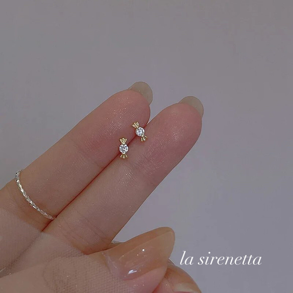 受注製作ピアス ＊ tiny candy pierce 3枚目の画像